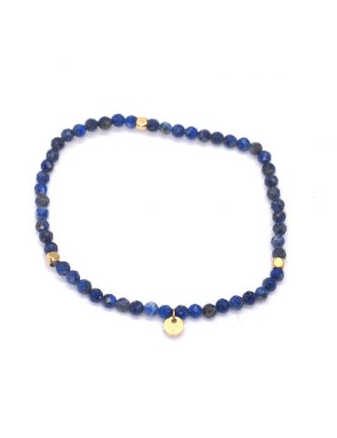 Bracelet en acier inoxydale et pierre véritable