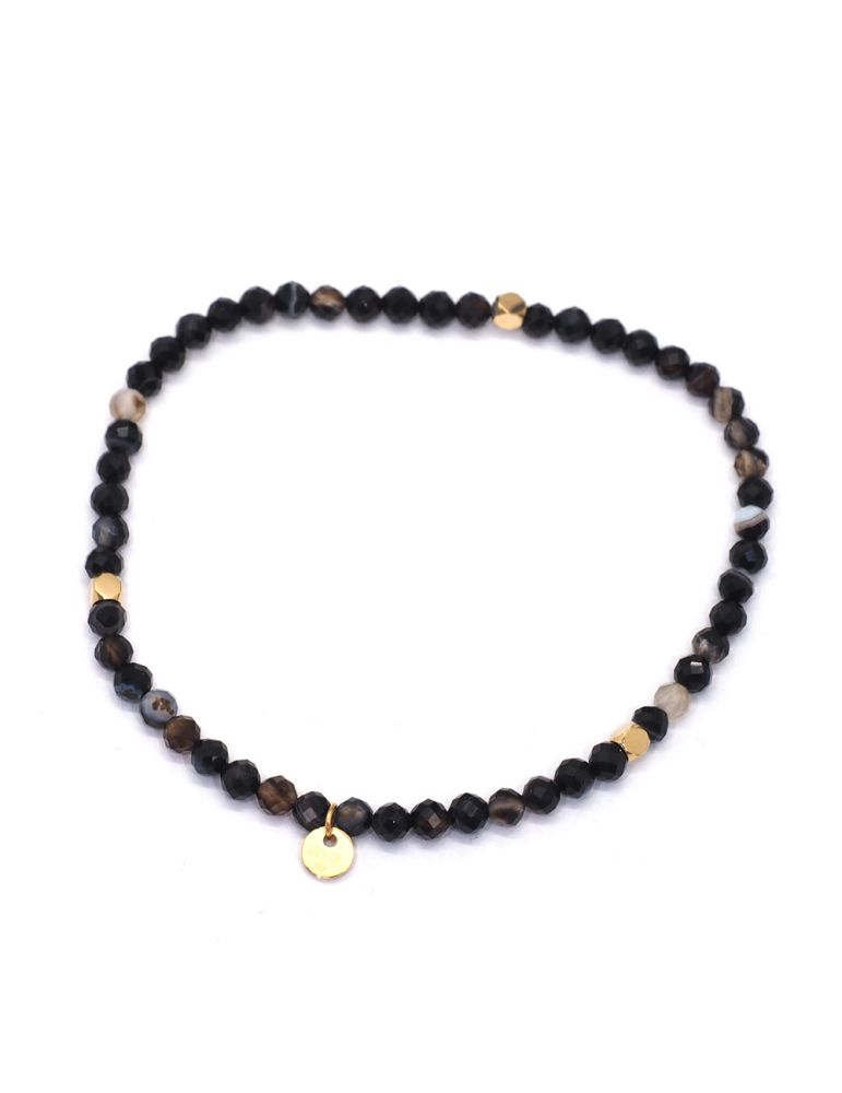 Bracelet en acier inoxydale et pierre véritale