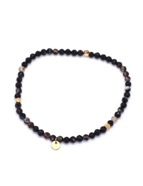 Bracelet en acier inoxydale et pierre véritale