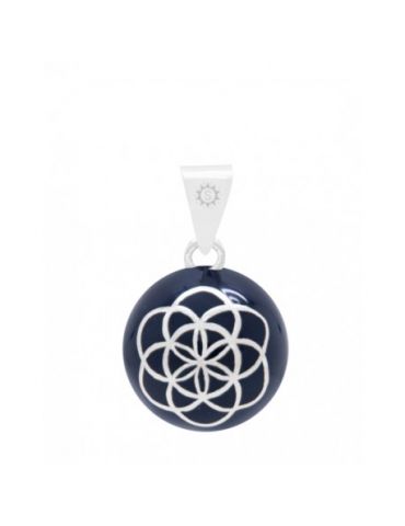 Bola Fleur de Vie - Bleu - Bijoux fantaisie chez Loona Voiron et Grenoble