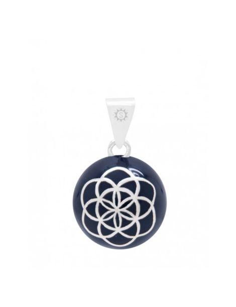 Bola Fleur de Vie - Bleu - Bijoux fantaisie chez Loona Voiron et Grenoble