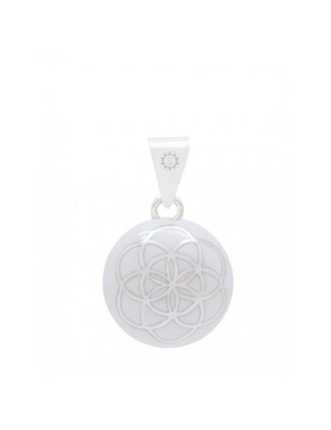 Bola Fleur de Vie - Blanc - Bijoux fantaisie chez Loona Voiron et Grenoble