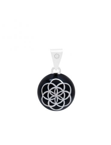 Bola Fleur de Vie -noir - Bijoux fantaisie chez Loona Voiron et Grenoble